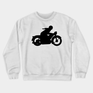 AWO Motorcycle Rider Silhouette (black) Crewneck Sweatshirt